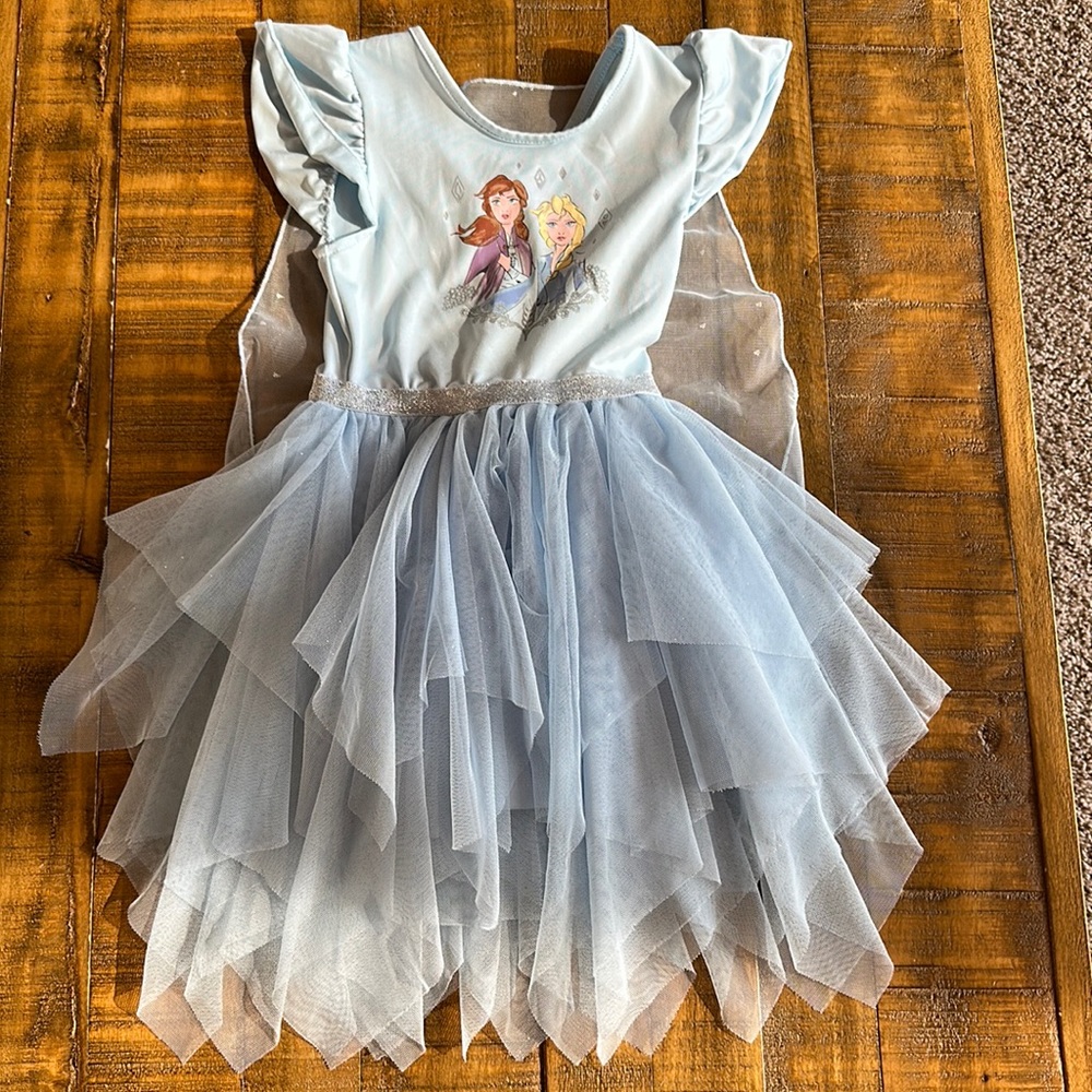 Frozen dress with removable cape (3T)